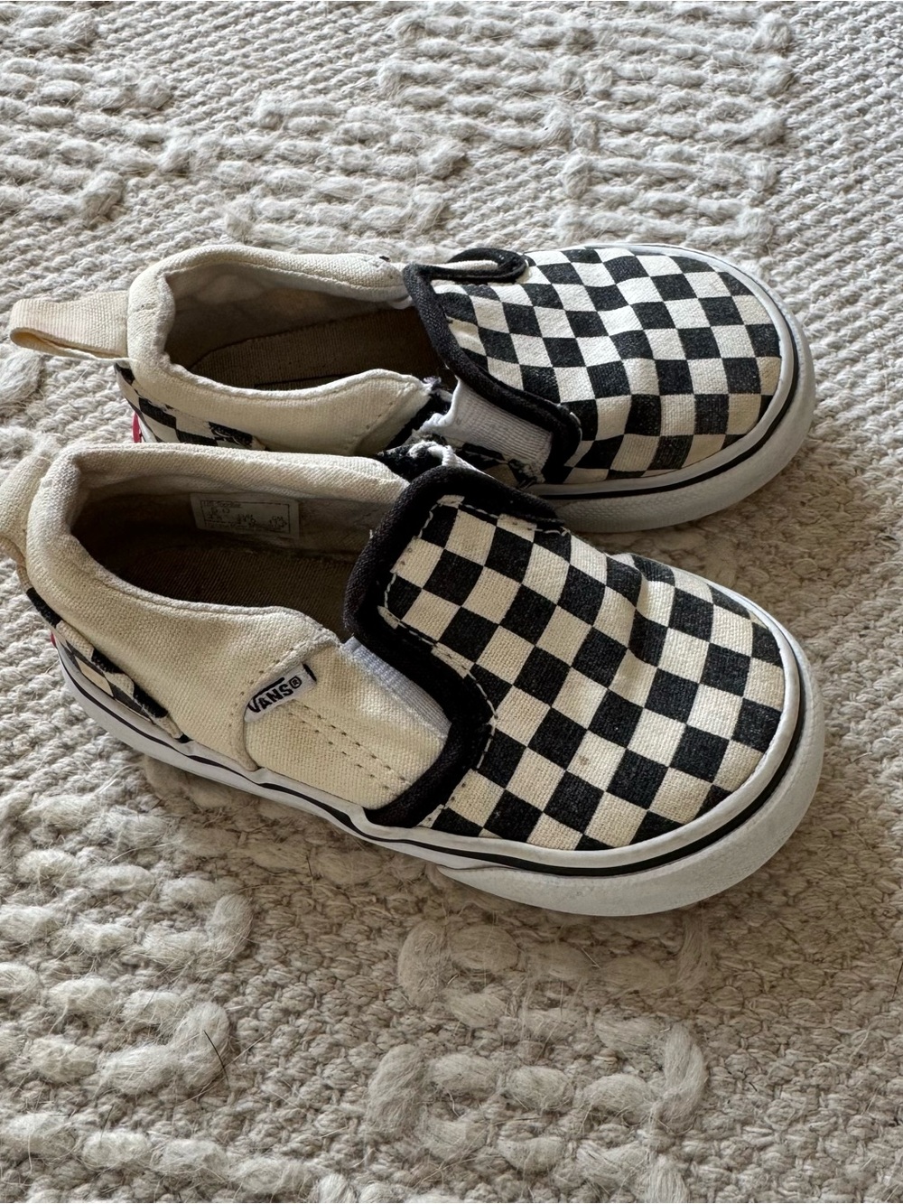 Vans Kids Slip-On Sneakers in Black and White Checkerboard
